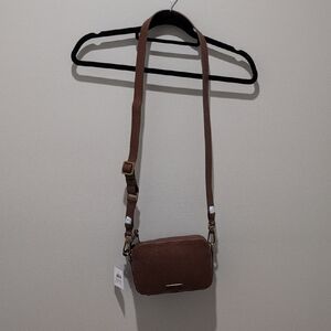 Fossil Bryce Small Medium Brown Leather Crossbody Bag